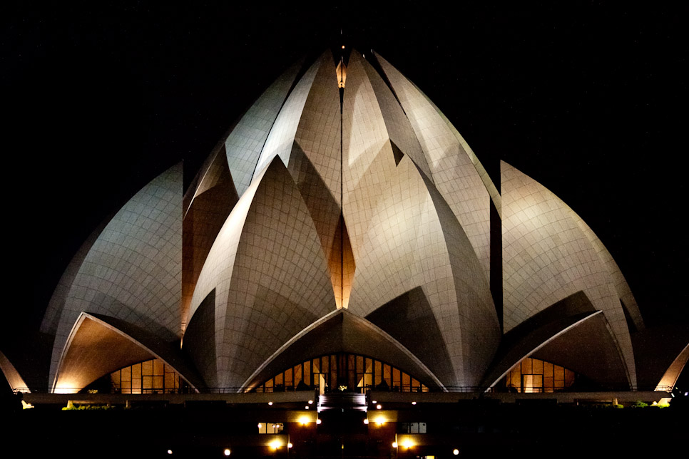 The Lotus Temple and a motorcycle ride through Delhi